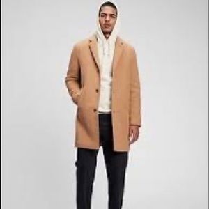 Recycled Wool Coat, Camel
